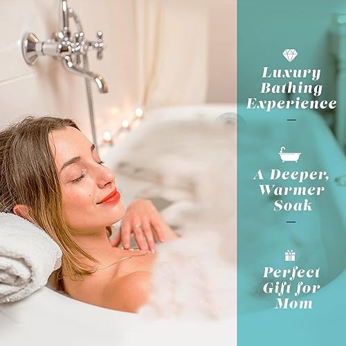 Miniatura 8 de SlipX Solutions - Cubierta de desagüe para bañera añade pulgadas de agua a tu bañera para un baño más cálido y profundo 4 pulgadas de diámetro Aqua,