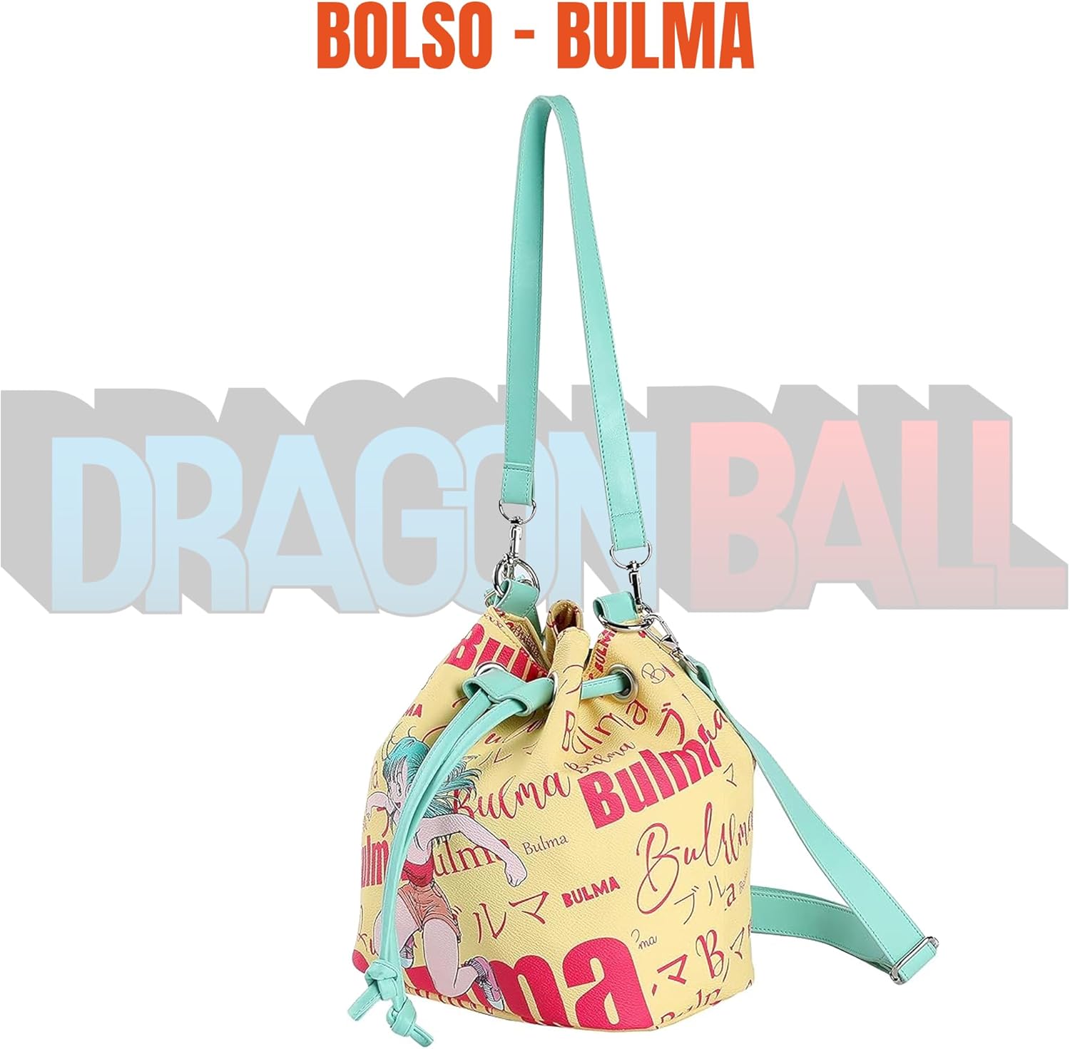 CYPBRANDS Unisex Kids Dragon Ball Handbag, Bulma Design, Official Product, Yellow