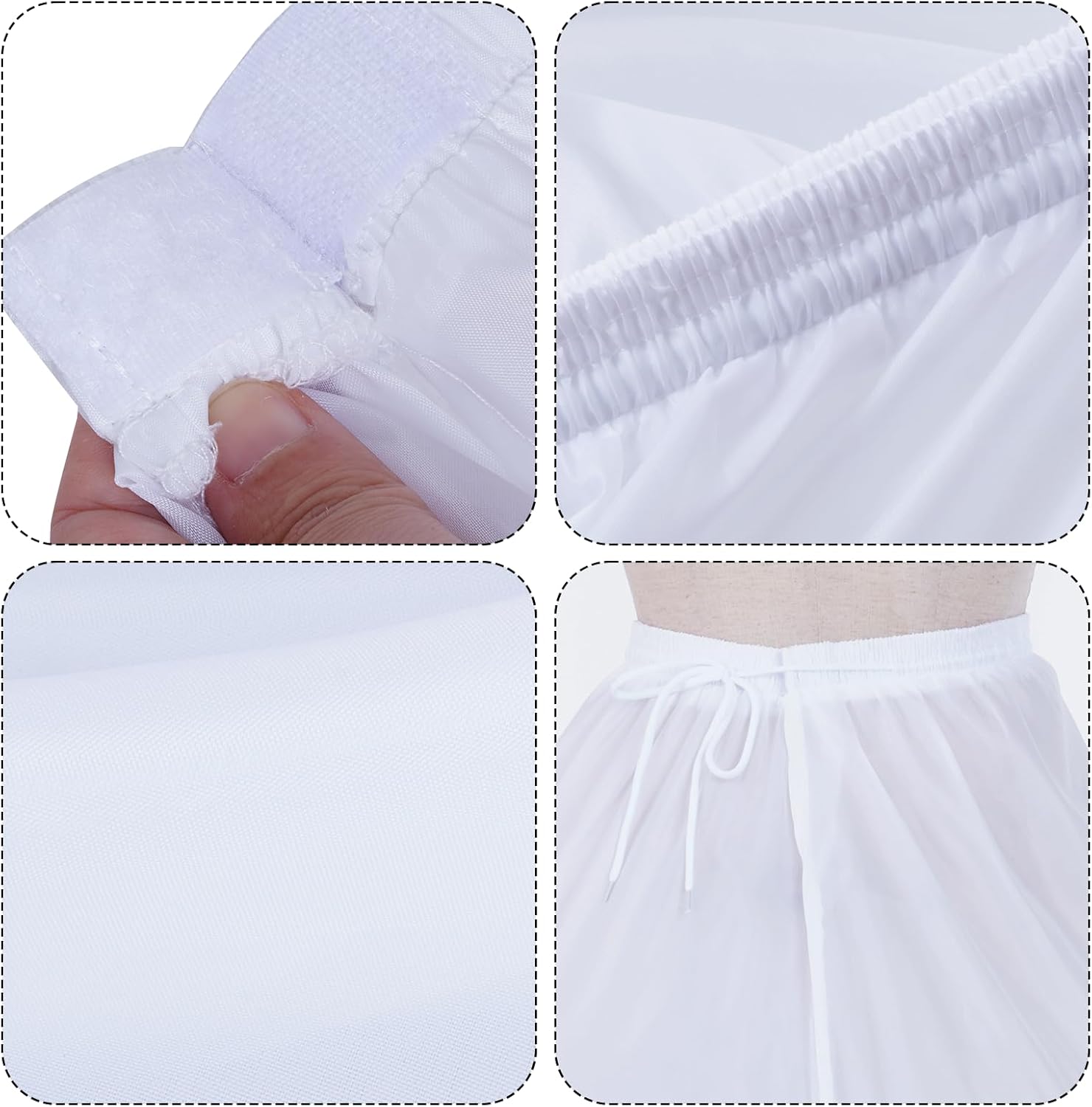 baotongle Women's Hoop Petticoat Crinline Underskirt Petticoat Skirt for Women Under Dress for Wedding Gown Tulle Slips Skirt - Image 4