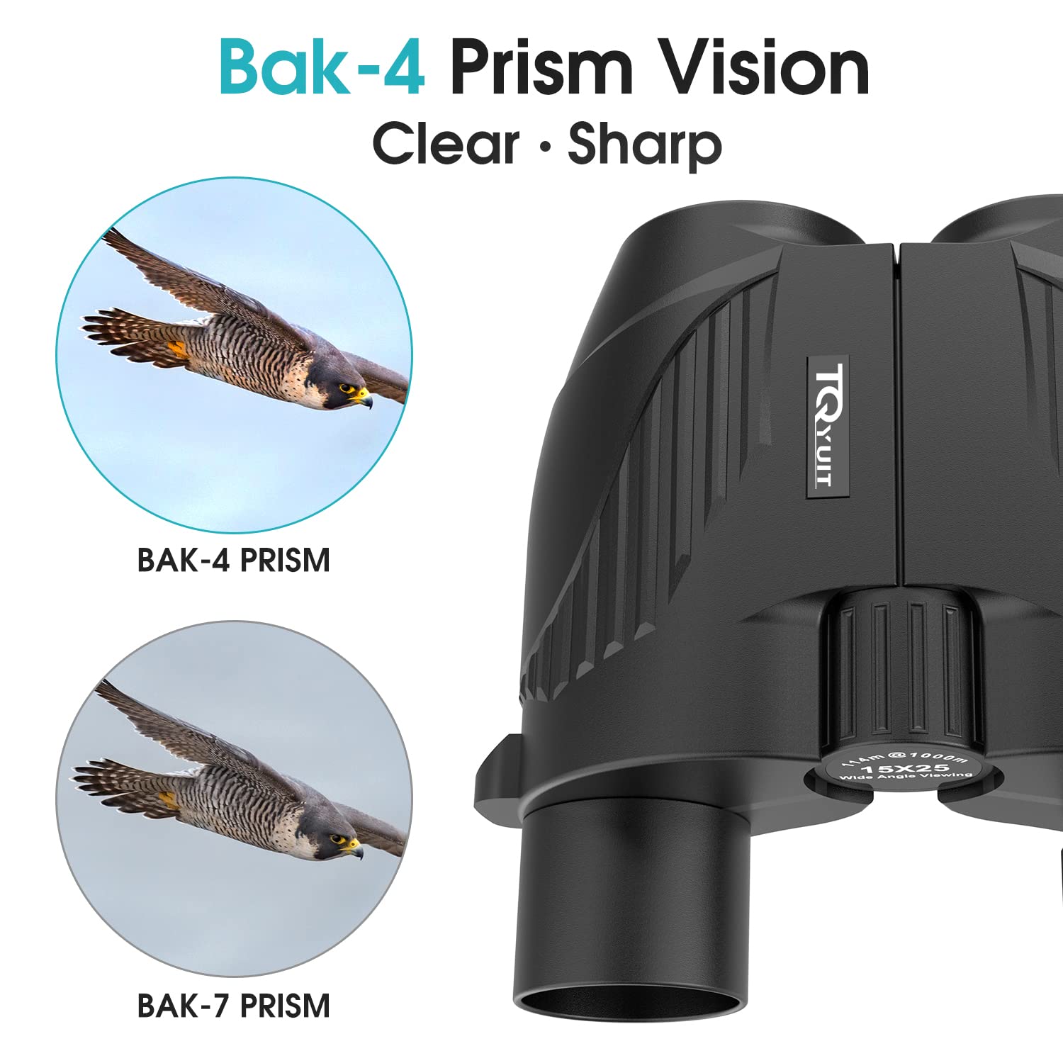 Binoculars 15x25 for Adults and Kids, High Power Easy Focus Binoculars