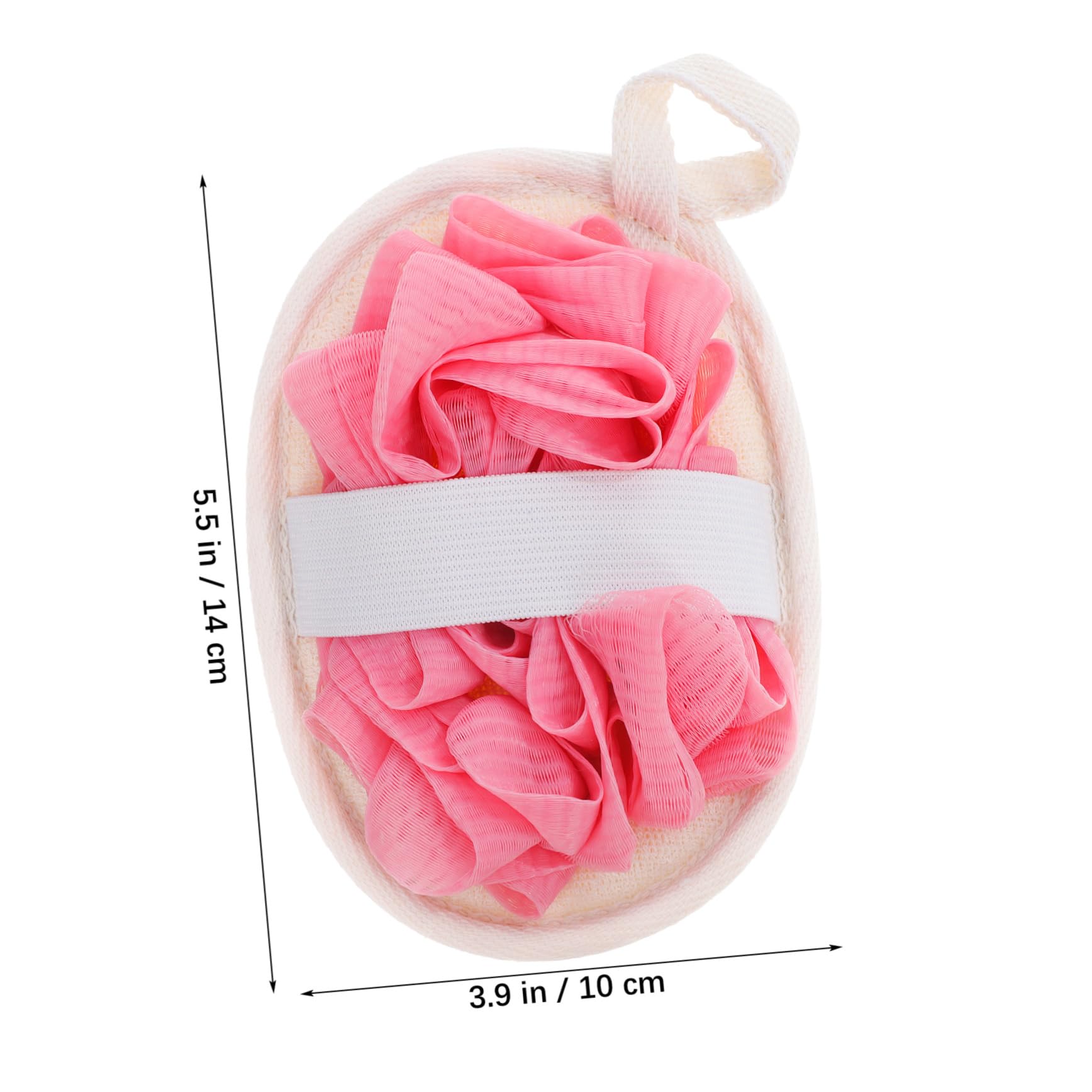 ERINGOGO 2Pcs Exfoliating Shower Loofah Scrubber Portable Handheld Bath for Women Gentle Cleansing Body Wash Pads with Convenient Strap Travel Friendly Loofah Ball