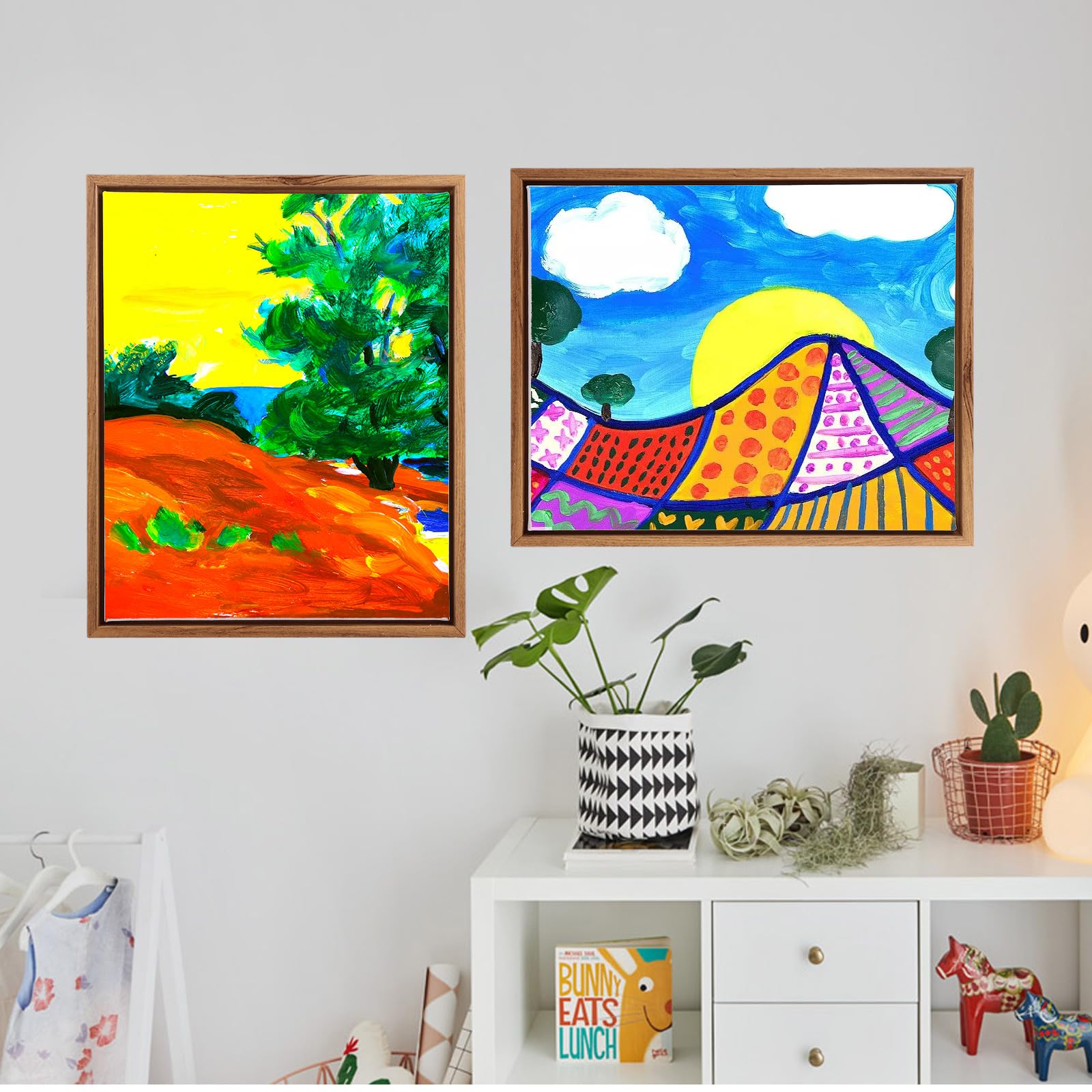 YOUNTHYE Fame Lot de 4 toiles vierges 100 % coton avec cadre en résine de 3 cm de profondeur Bord profond 400 g/m² Pour peinture à l'huile et acrylique 25 x 30 cm