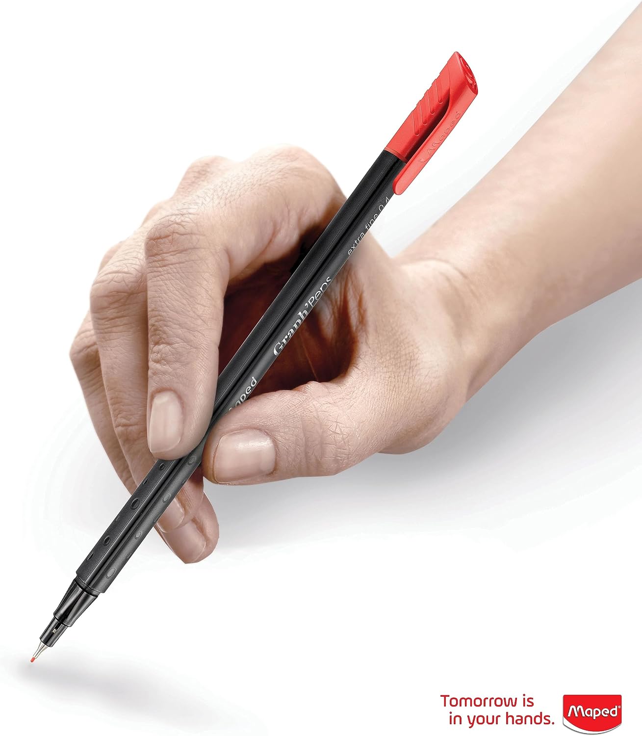 Maped - Graph'Peps Fine Tipped 0.4mm Fine Line Triangular Felt Pens - 20 Pack - Artists - Creating detailed illustrations - Smooth Precise Lines - Perfect for writing, drawing, sketching, and doodling