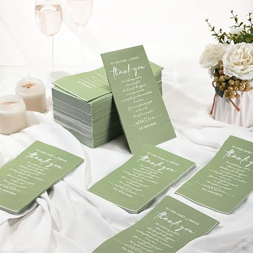 Miniatura 9 de 200 servilletas de boda lisas de agradecimiento para recién casados a familiares amigos, invitados, 3 capas, pañuelos faciales, paquete de