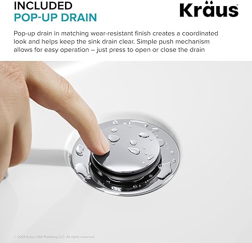 Miniatura 98 de KRAUS Indy - Grifo de baño con sensor sin contacto con caja de control y mezclador de temperatura en acero inoxidable sin manchas, KSB-10001SFS