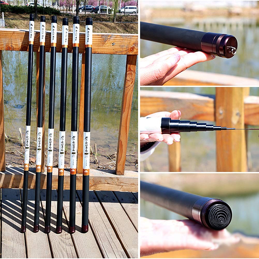 ZFF Telescopic Carbon Fishing Rod 8-13 Meters Extra Long Hit The Pole Ultra Hard Ultralight
