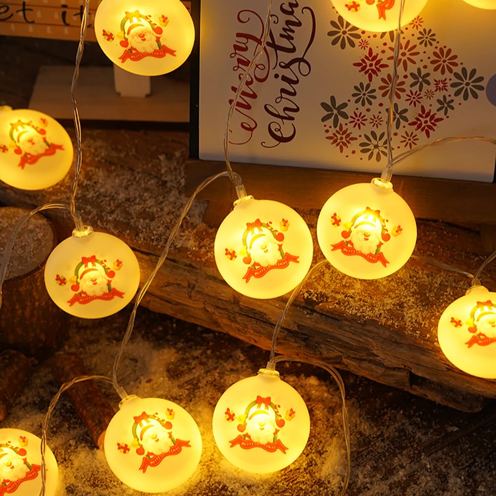 Luci Giardino Rotonde Decorazioni Natalizie, luci a LED Bianche Calde, luci notturne Creative, luci fatate a Tema Festivo Feste, Matrimoni, Decorazioni Alberi Natale