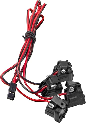 Miniatura 4 de HIRCQOO Luz LED de parachoques RC Crawler con cubierta cuadrada compatible con Traxxas TRX-4 Axial SCX10 90046 D90 CC01 Wraith Redcat Gen8 110 RC