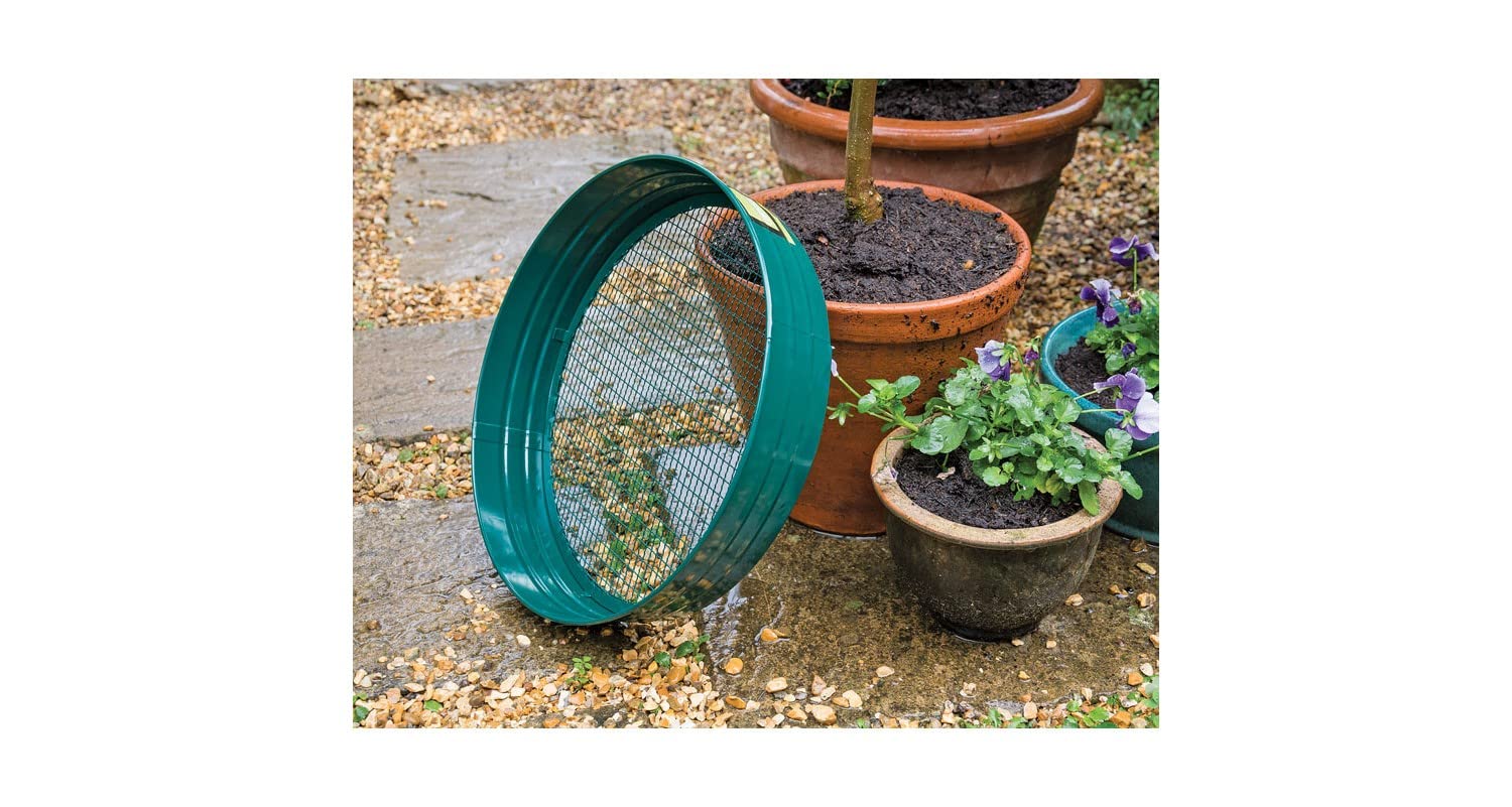 Draper 17998 - Setaccio per terreno da giardino, 37 x 7,3 x 37 cm, colore: verde