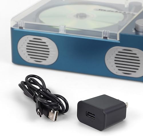 Miniatura 4 de Studebaker SB3720 Reproductor de CD Bluetooth estéreo portátil con reproducción de MP3, radio FM, USB y batería recargable incorporada (azul)