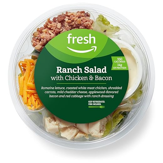 Amazon Fresh Brand, Ranch Salad With Chicken & Bacon, 5.8 Oz