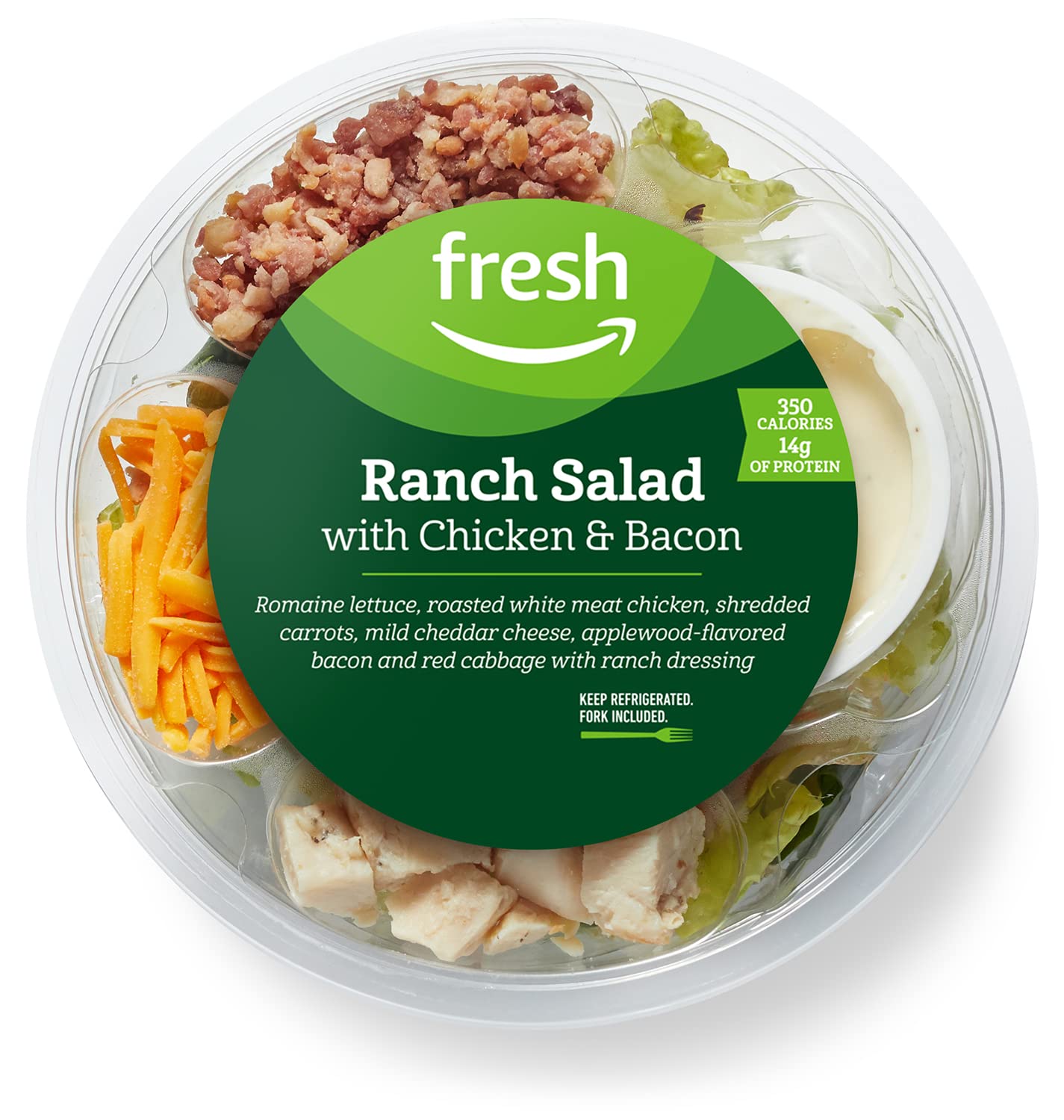 Amazon Fresh Brand Ranch Salad With Chicken Bacon 5 8 Oz