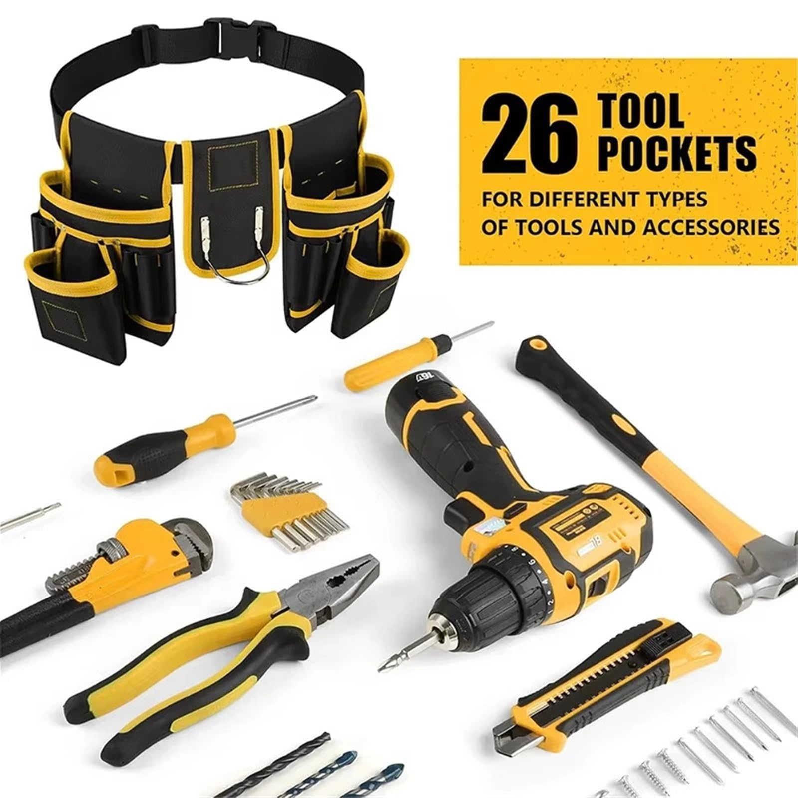 Ceinture Porte Outil Sac de ceinture à outils réglable