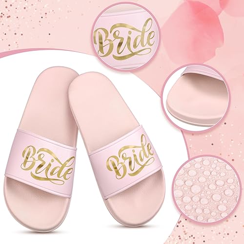 Miniatura 2 de Crowye 7 pares de sandalias de dama de honor para novia, pantuflas de boda a granel, para despedida de soltero, impermeables, para despedida de