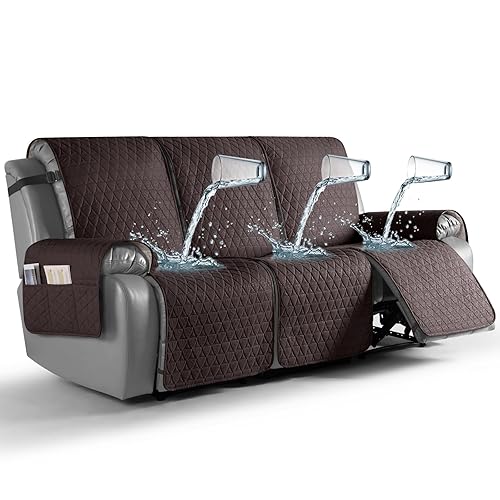 TAOCOCO 100% Waterproof Recliner Cover, Non-Slip Washable Reclining Couch Cover