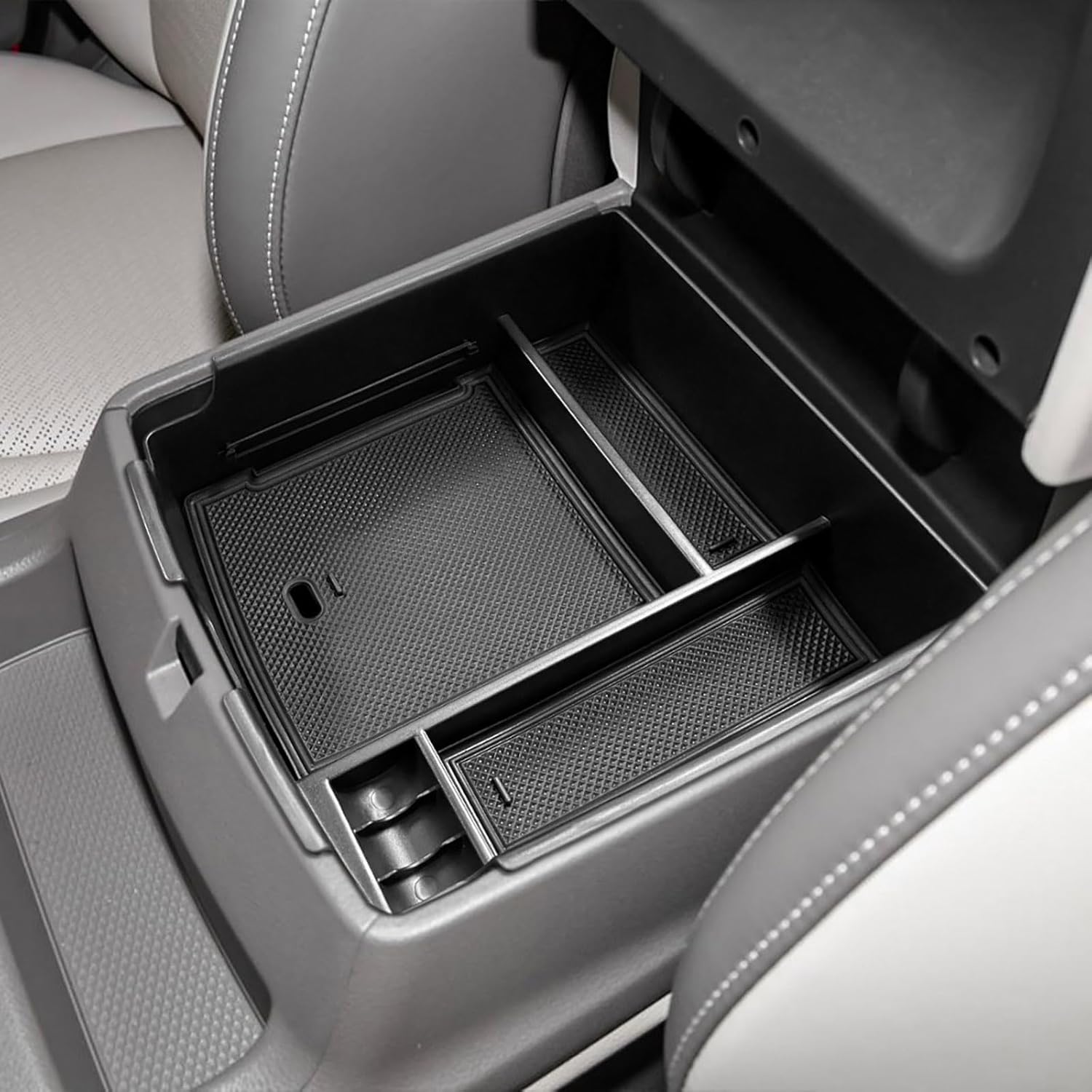 Kia Carnival KA4 2022-2026 Center Console Organizer Tray - HGWEI Armrest Storage Box, Coin Holder Insert, Black ABS