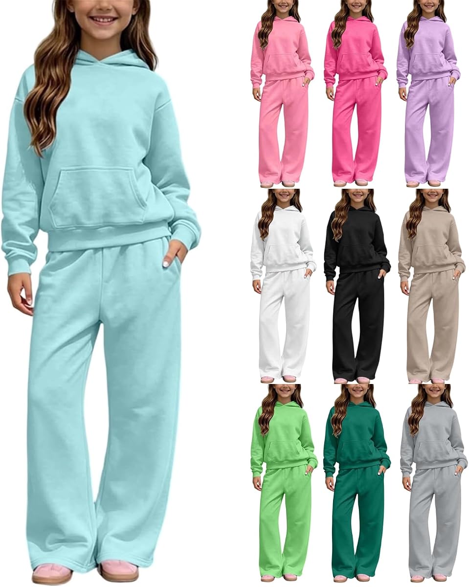 Girls Sweatsuit 2 Piece Hoodies and Sweatpants Teen Sweat Set