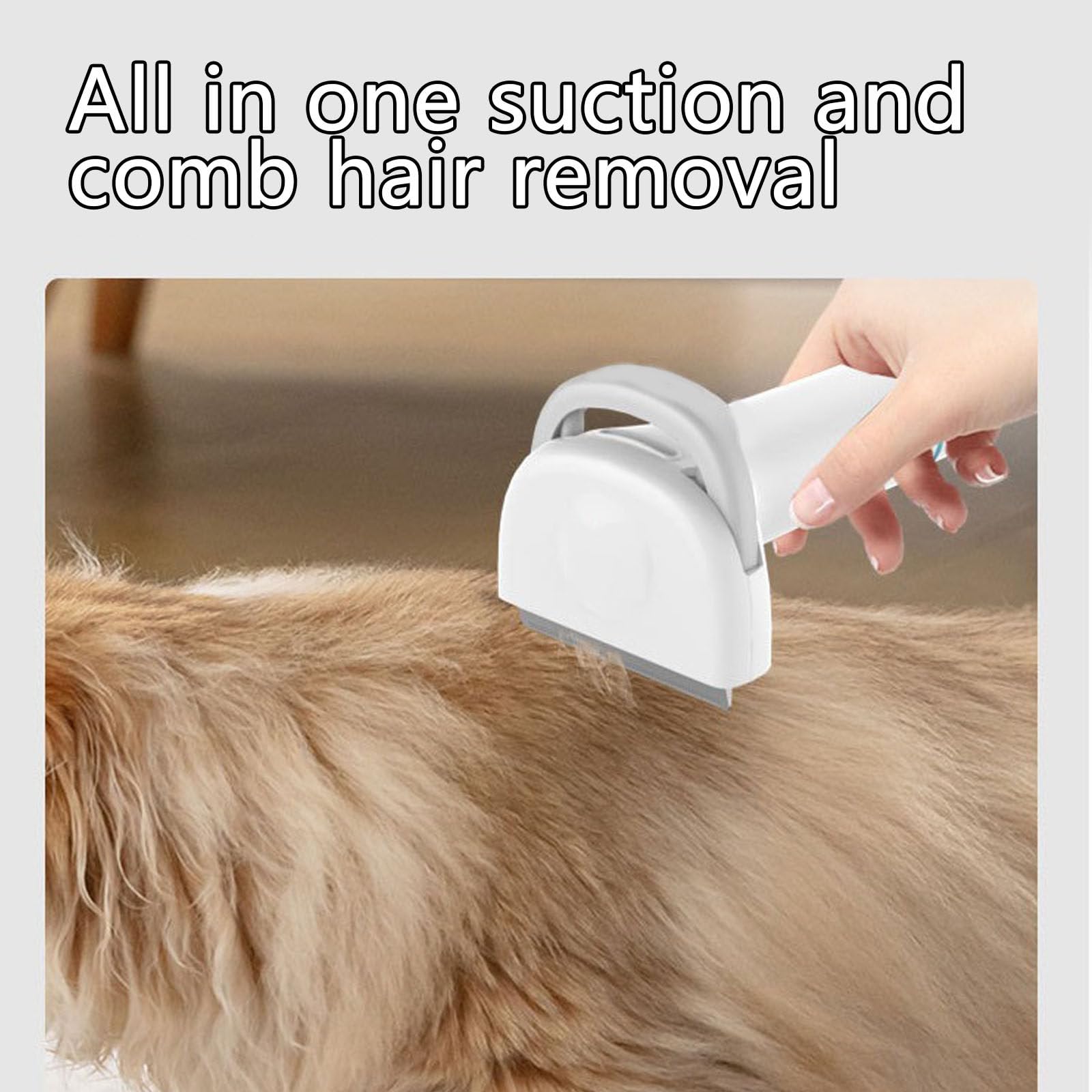 Aspiradora De Pelo Para Perros, Cepillo De Aspiradora Para Perros Para Mudar El Cuidado, Tres Niveles Ajustables, Viene Con Cinco Cabezales De Cepillo, Recogida De Succión Al Vacío De 9000 Pa