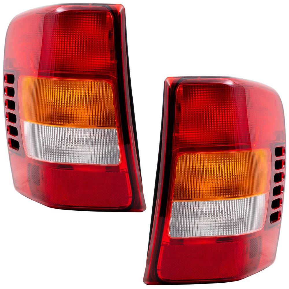 Brock Replacement Set Driver and Passenger Tail Lights Lens with Circuit Boards Compatible with 2002-2004 Grand Cherokee