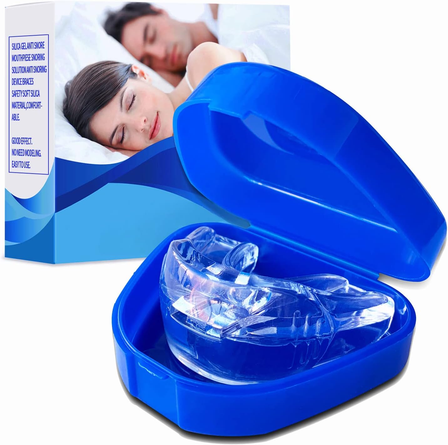 Anti Snore Mouthpiece - Fully Adjustable Anti Snore Mouth Guard, Snoring Solution Stopper for Man - MF63
