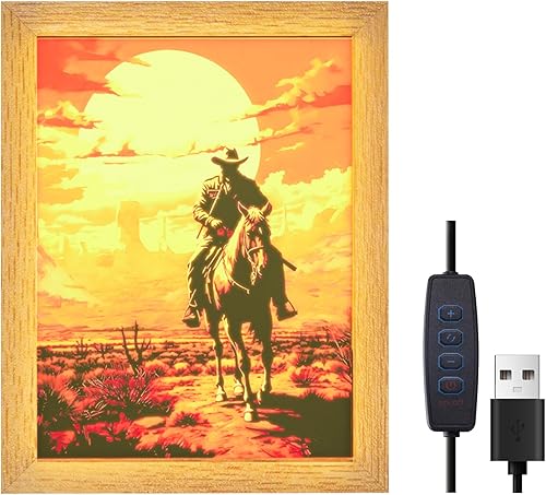 Miniatura 8 de Lámpara de escritorio con imágenes, lámpara de mesa de noche de 8.6 pulgadas, luz nocturna de diseño artístico para niños o familia, 3 modos de luz