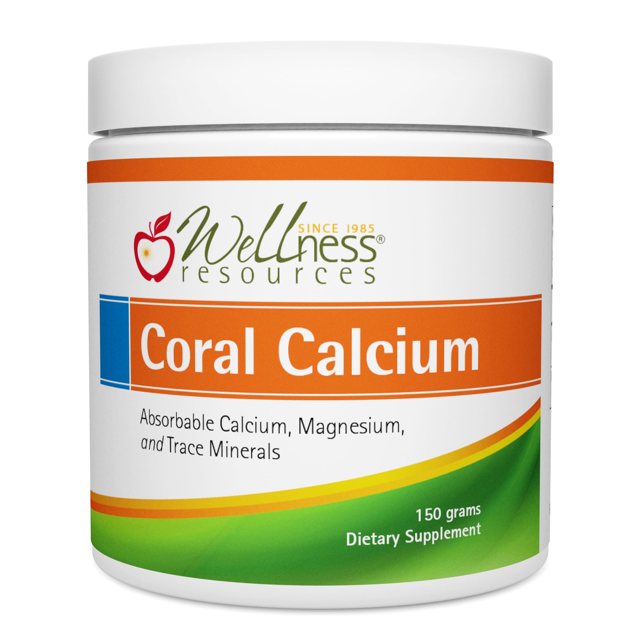 Coral Calcium Powder, Marine Grade, Natural 2:1 Calcium to Magnesium Ratio (500mg, 60 Servings)