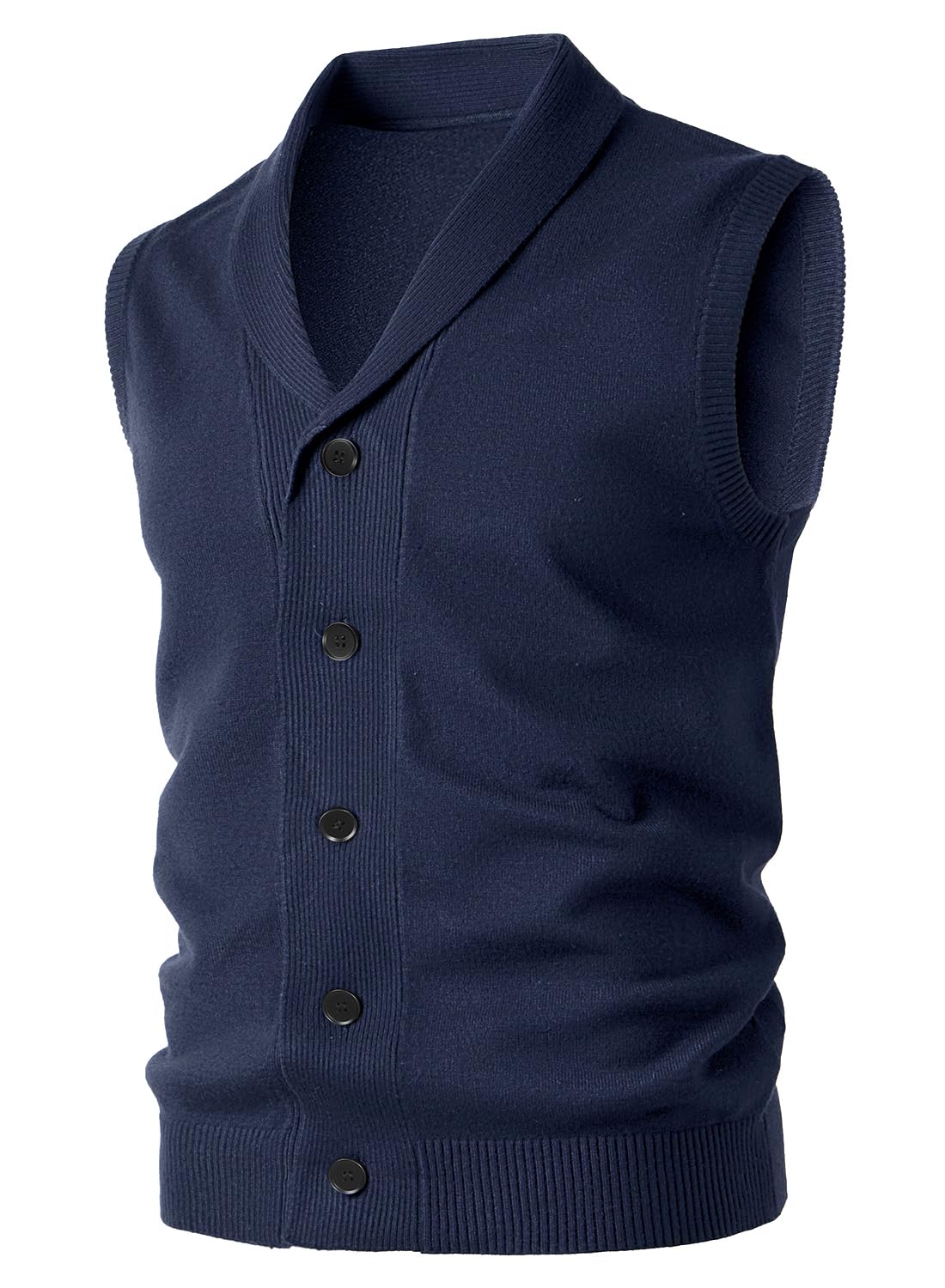 Slim Fit Jumper Vest Mens Men's Sweater Vest Men's Shawl Collar
