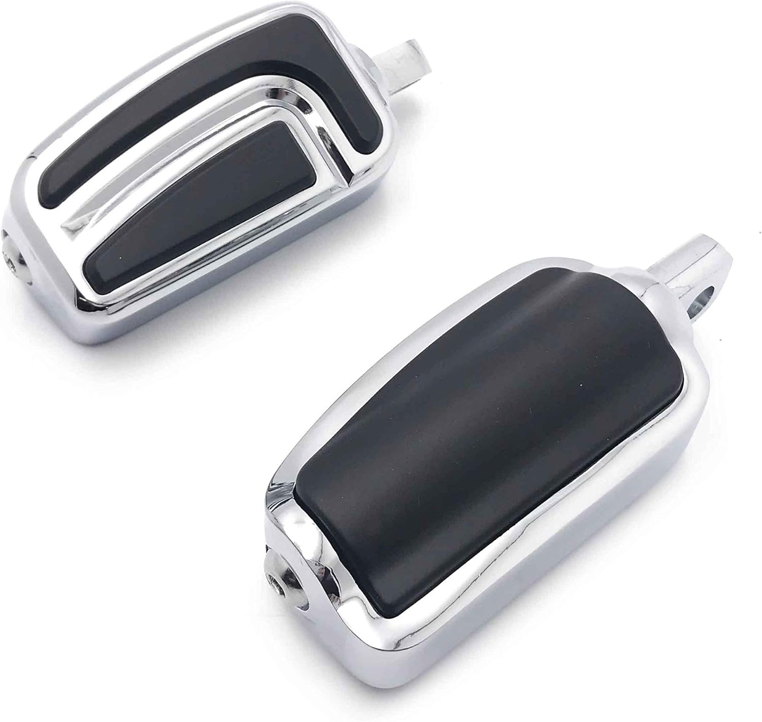 HTTMT MT216-089- Chrome AirFlow Arrow Foot Rest Foot Pegs Compatible with 1984 and up Harley Davidson XLX XLX Tour Glide Dyna Daytona FXDB Electra Glide Standard FLHT Night Train VRSCA