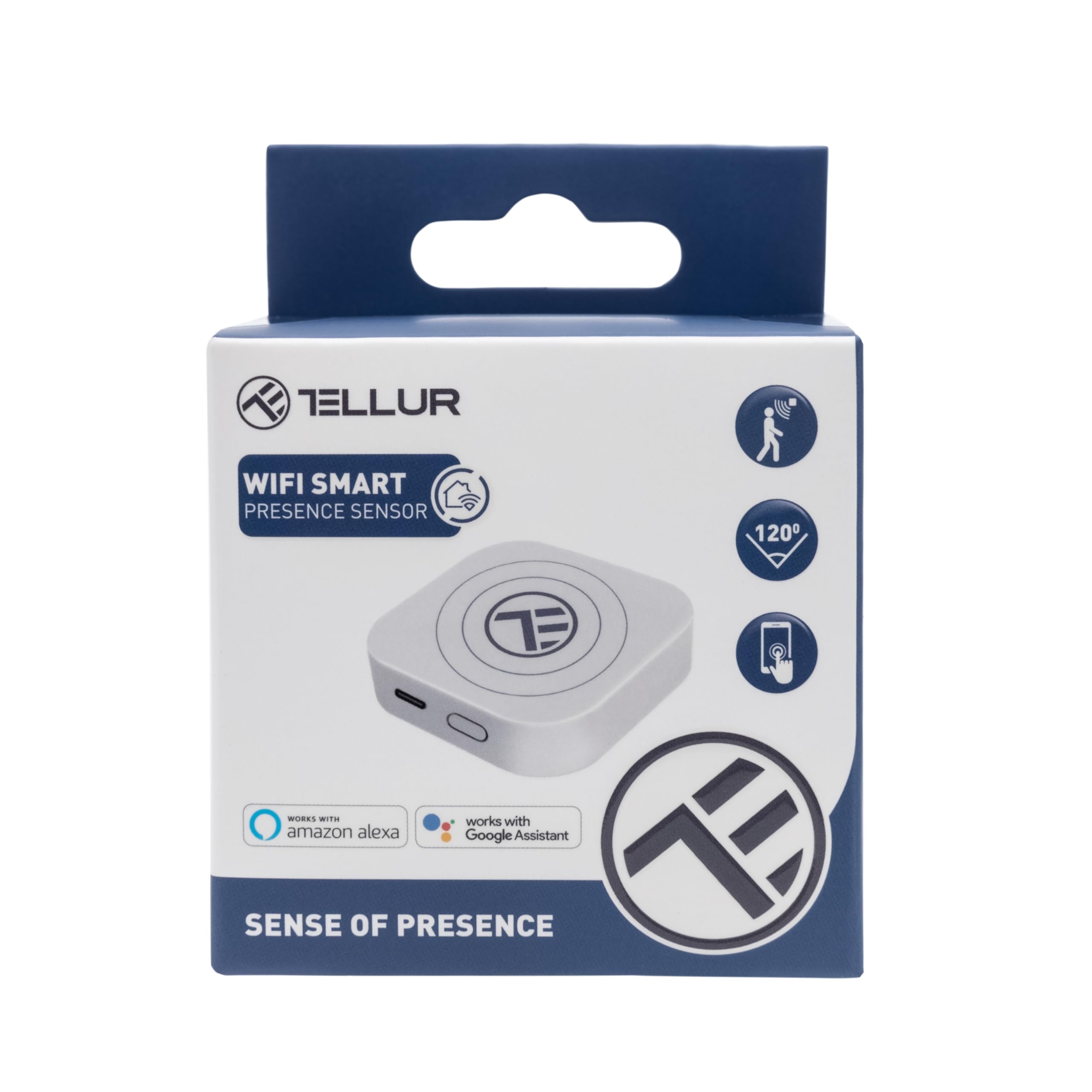 TELLUR Sensore di presenza WiFi, Sensore di Movimento WiFi, Radar, Rilevamento in Tempo Reale della Presenza Umana, Nessun hub richiesto (Confezione da 2)
