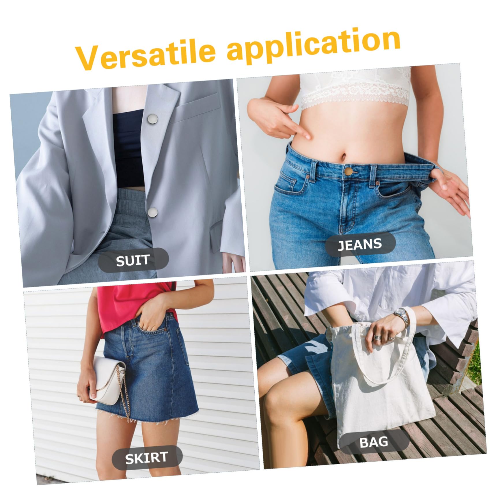 ARTIBETTER 5 Set Bottone in Vita Cucire Pulsanti Cintura Di Jeans Asola Per Jeans Pantaloni Stretti in Vita Tenditori Stringi Bottoni Jeans Bottoni Per Jeans Larghi Lega Di Zinco 30 Pezzi*5