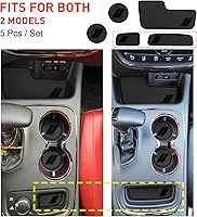 Vista 2 de Alfombrillas para consola central Durango 2014 2015 2016 2017 2018 2019 2020 portavasos, ajuste personalizado, almohadillas para decoración