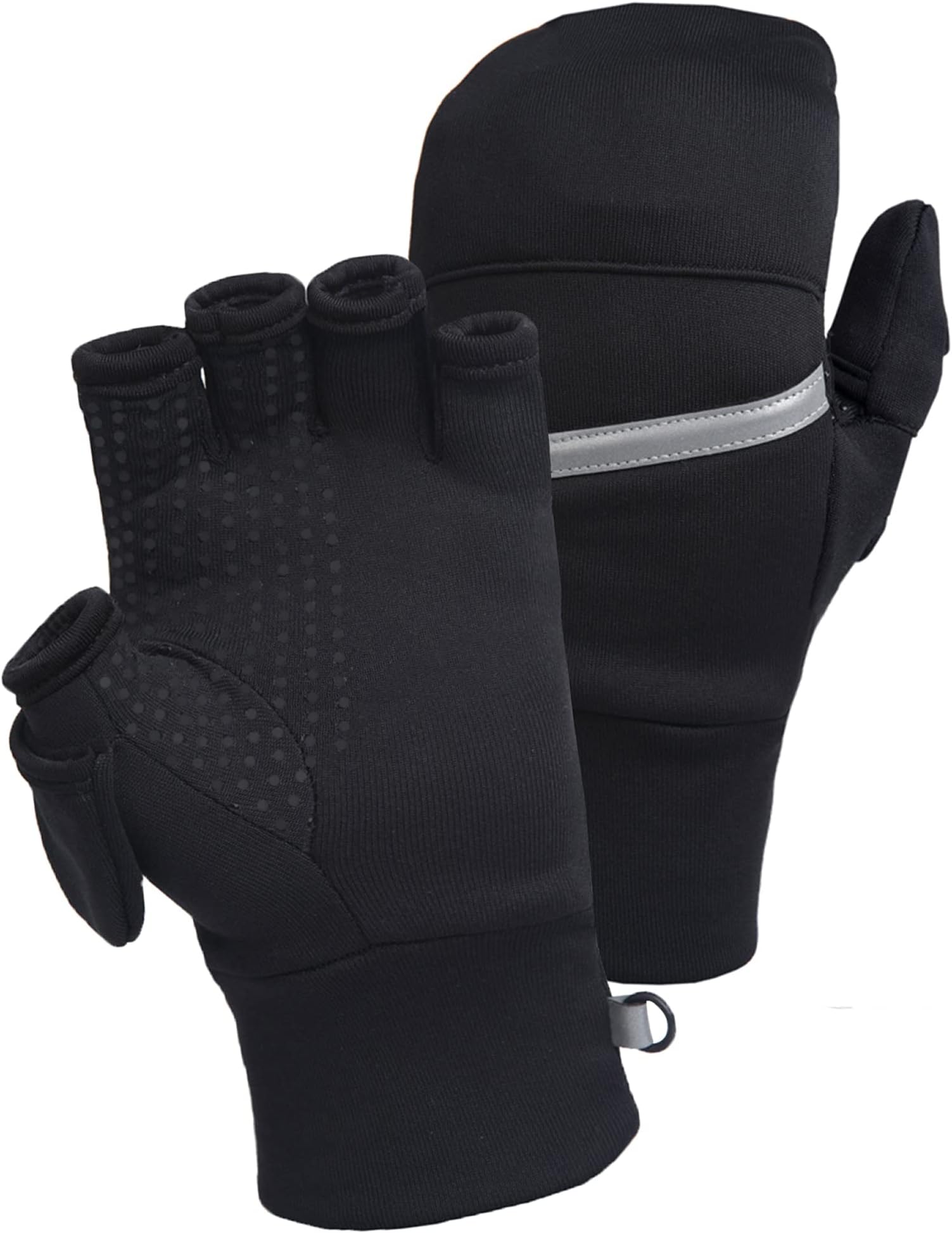 Men's Convertible Mittens | Recycled Fingerless Gloves for Running
