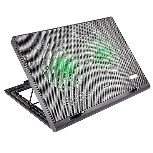 Cooler Para Notebook Warrior Power Gamer Led Verde - Ac267
