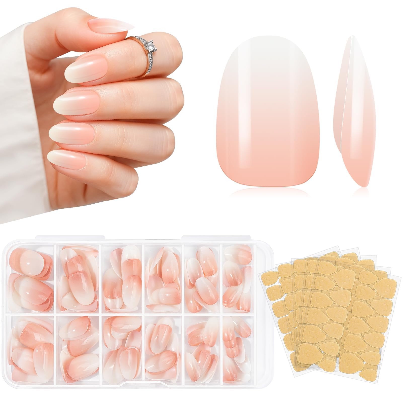 MELLIEX 120Pcs French Press on Nails Set