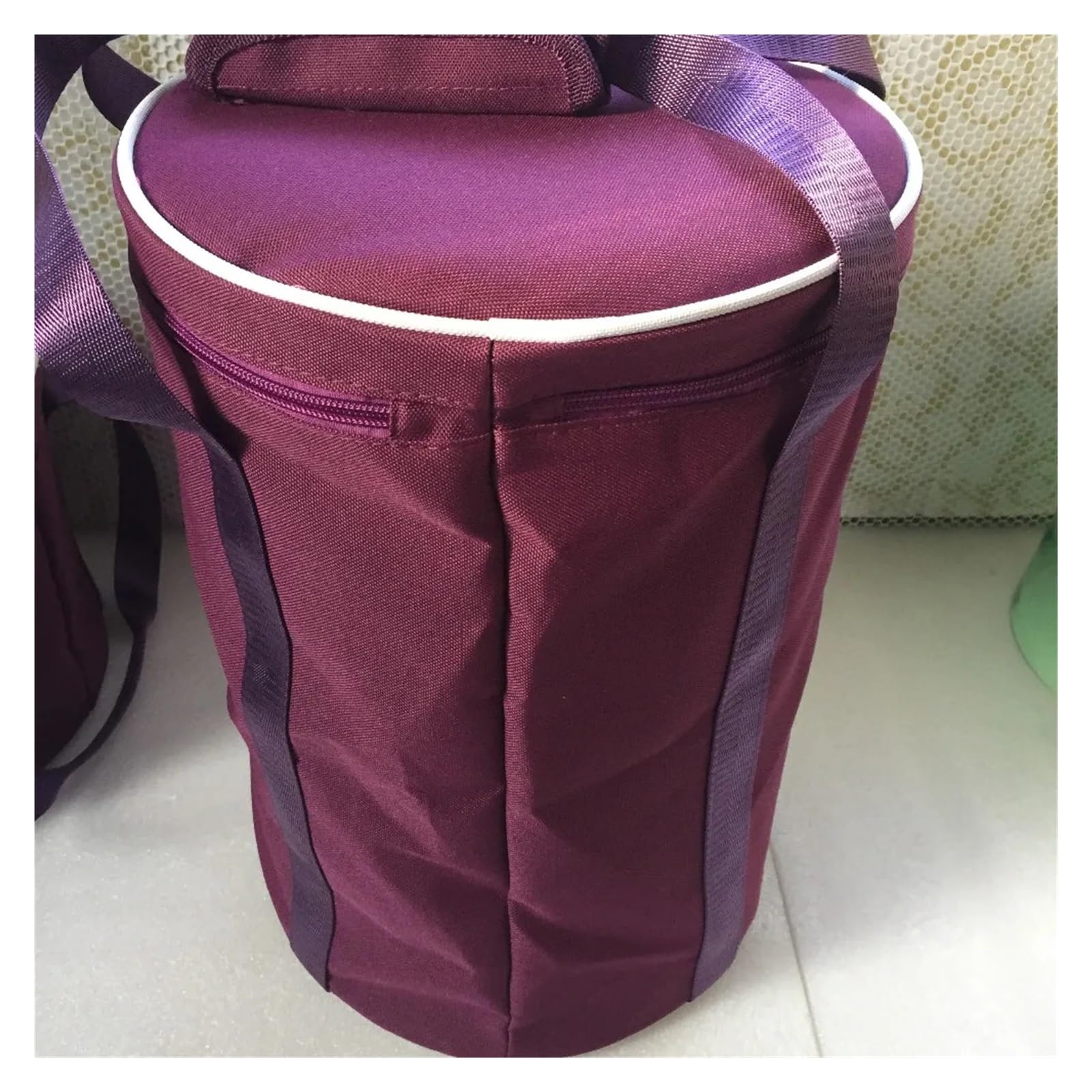 Bolsa para cuencos tibetanos Bolsa de 7,5 "de cristal con mango for cantar, bolsa transporte for cáliz y grails, bolso tela acolchado