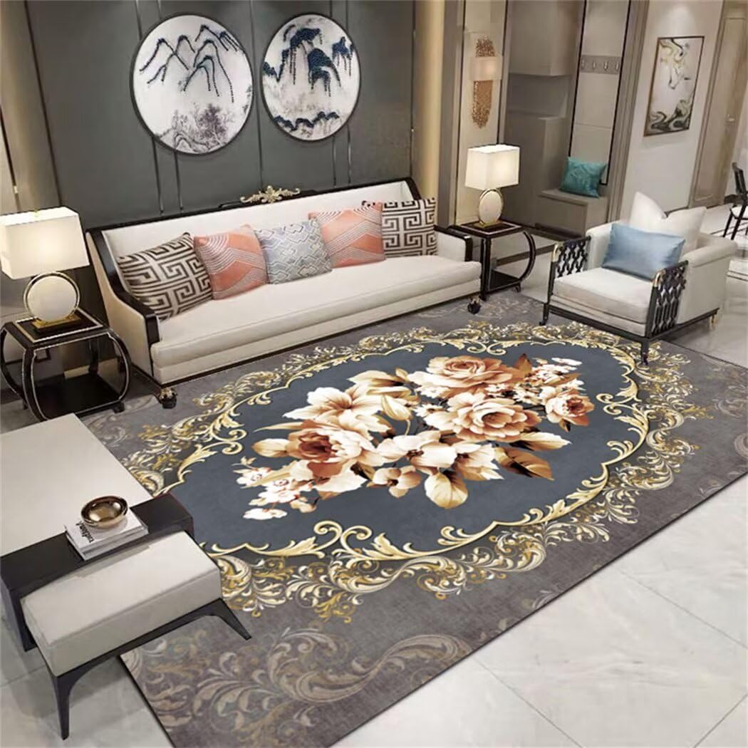 Tapis de chambre ado antipoussière et facile à nettoyer gris