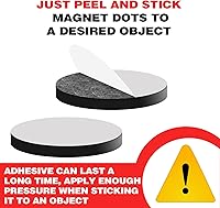 Vista 3 de Puntos magnéticos redondos pequeños con respaldo adhesivo para manualidades DIY escuela oficina hogar círculo magnético flexible con autoadhesivo