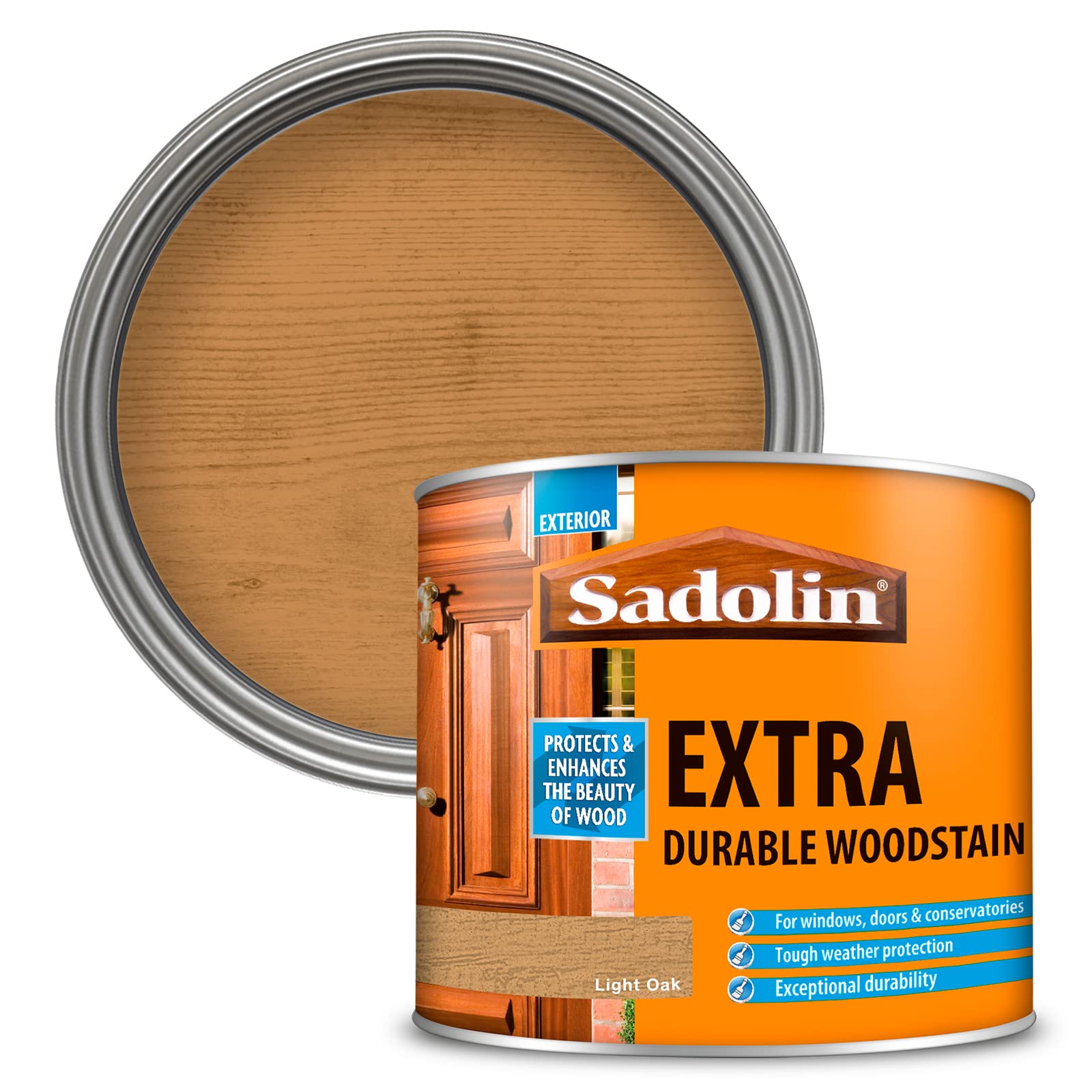 Sadolin 5028573 Extra Durable Woodstain Light Oak 500ml