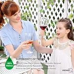 MICHLEY Unbreakable Verres à vin, 100% Verres à vin en plastique tritan, sans BPA, lave-vaisselle-safe 20 oz, Ensemble de 2