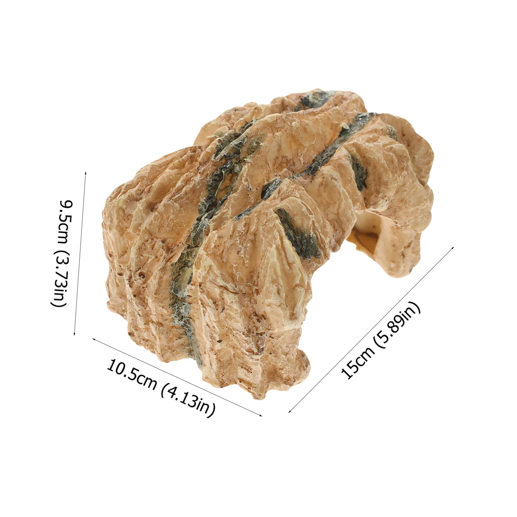 VICASKY Lifelike Turtle Hideout Cave Resin Reptile Shelter for Crabs and Turtles Miniature Landscape Ornament for Aquatic Habitats for Indoor Enclosures and Tank