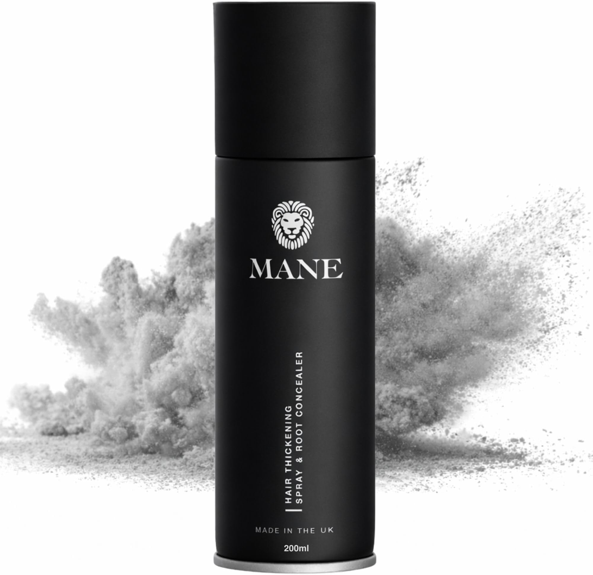 Micro-Mineral Hair Thickening Spray & Root Touch Up Spray, Instant Volume & Root Cover Up for Thinning or Fine Hair, Lightweight Buildable Coverage for Men & Women, Grey, 200 ml