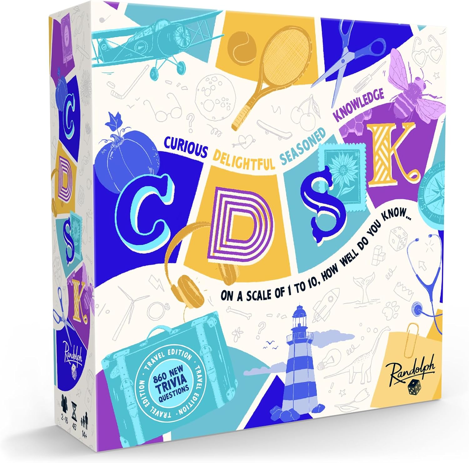 Hachette Boardgames CDSK Travel | A Travel-Friendly Version of The Millennial Trivia Game | Over 800 New Questions | Ages 14+ | 2 to 16 Players | 45 Min
