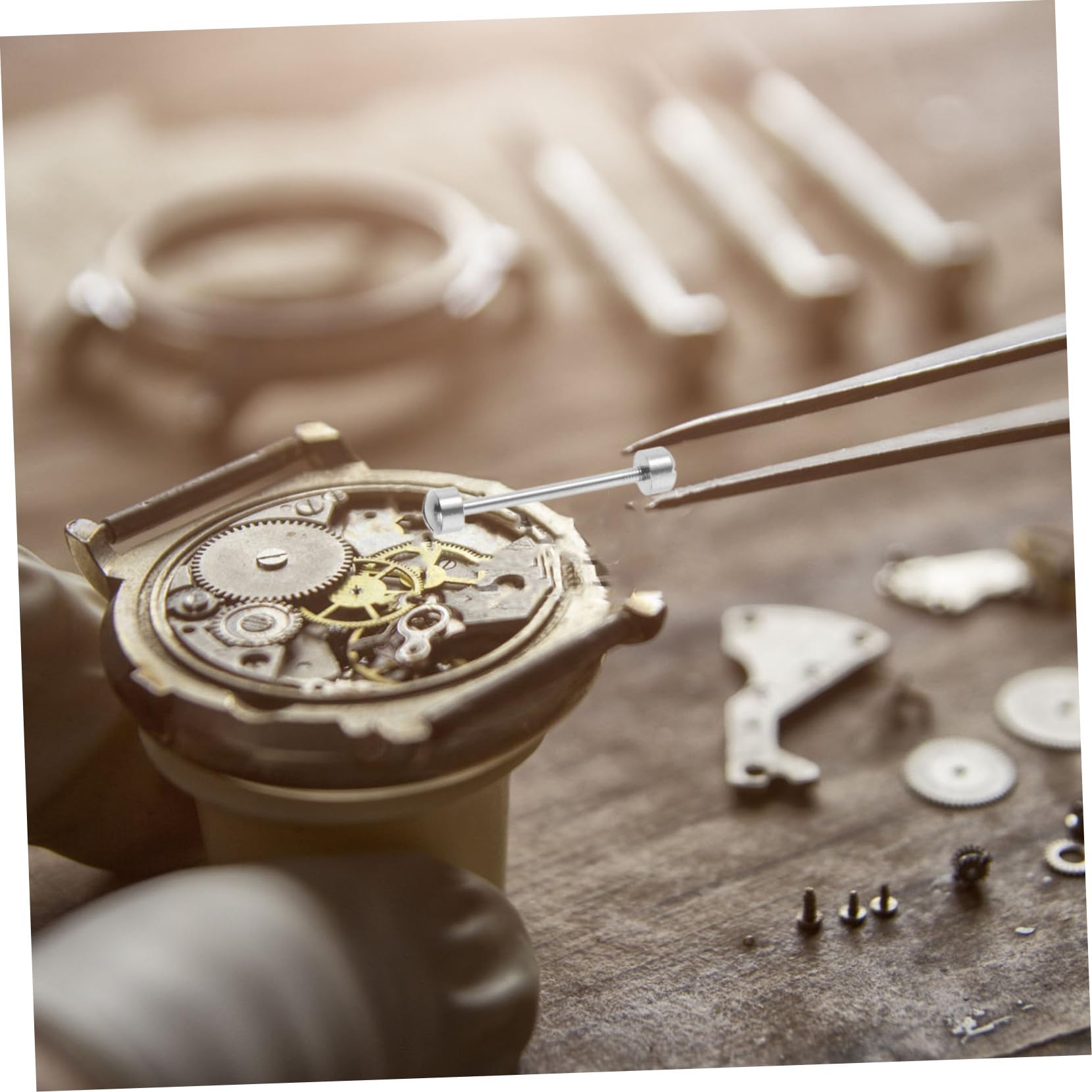 minkissy Mira la Barra de conexión relojeria relojero Llave Reparar cañas Tubo de Tornillo de Correa de Reloj Varilla de conexión de la Correa de Reloj Rose