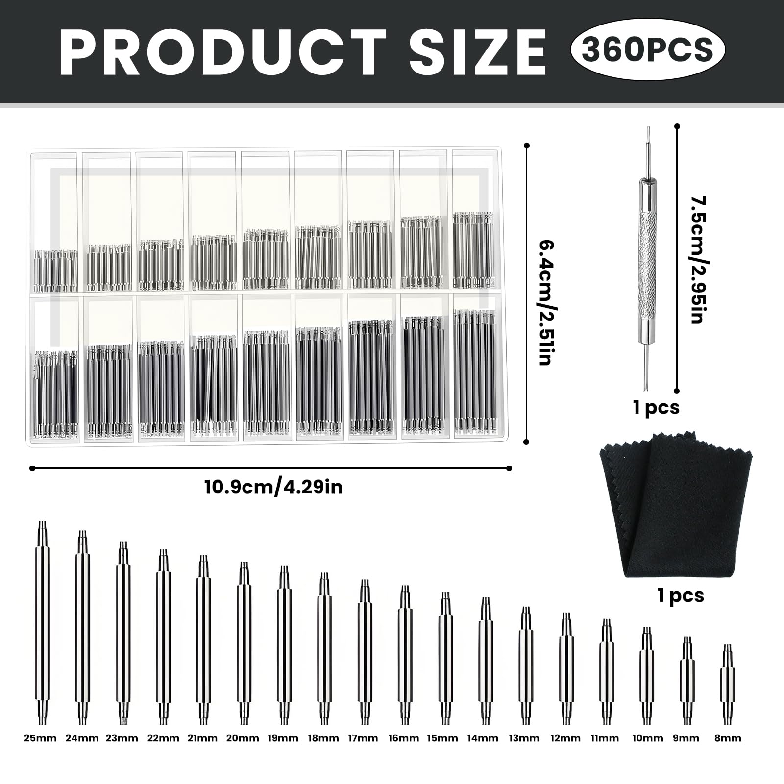 Bergeon 6400 Crystal Lift Tool to Remove Round or Shape Watch Crystals (10 to 45 mm) with 1 Standard Plate - Swiss Made Watchmaker Tool