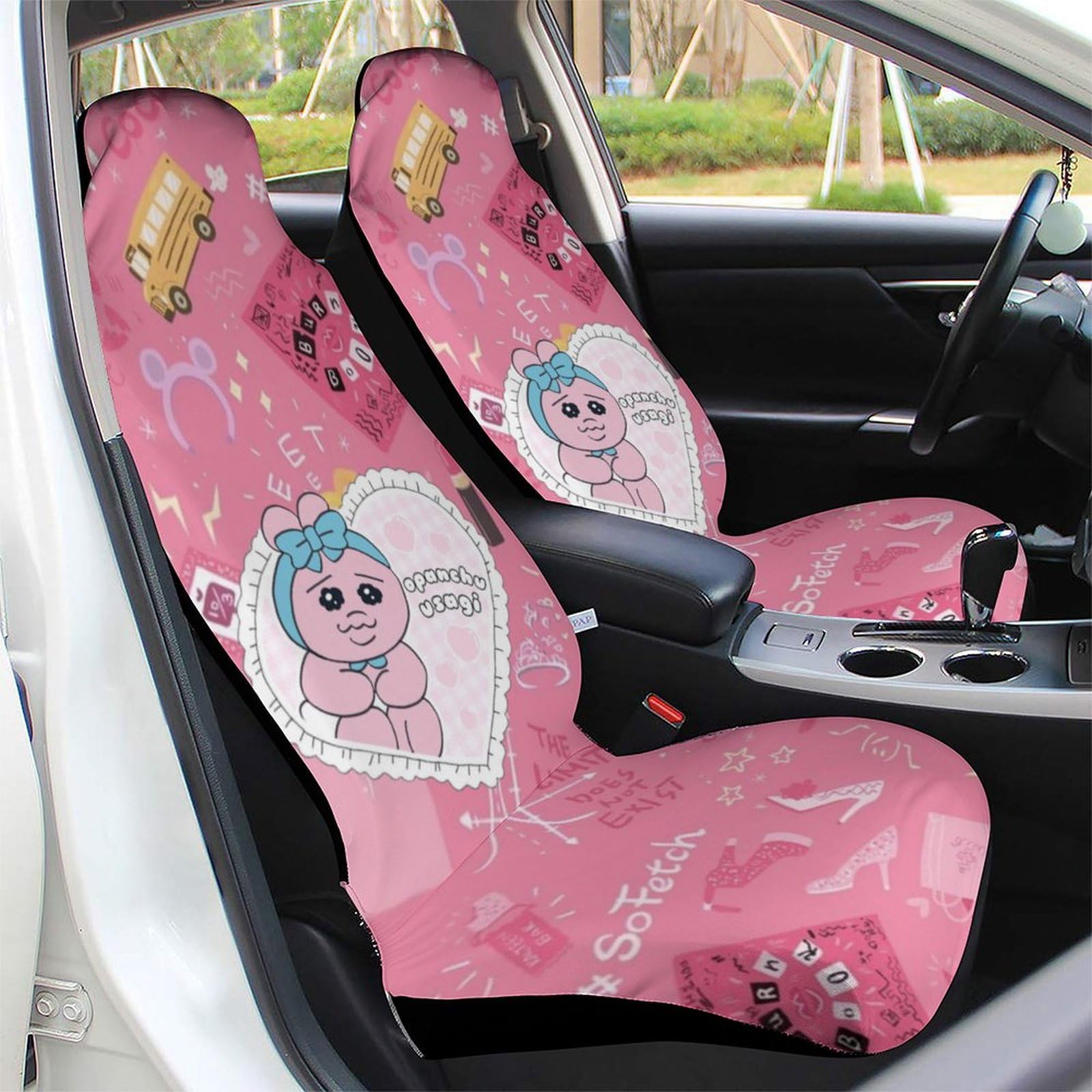 Amazon.co.jp: [おぱんちゅうさぎ-love] カーシートカバー 前席用 車