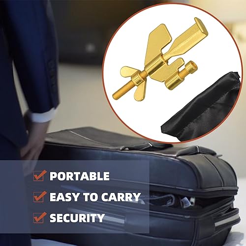 Miniatura 6 de Cerradura de puerta portátil mejorada, cerradura de seguridad para el hogar, cerraduras de bloqueo de viaje para seguridad adicional y protección de