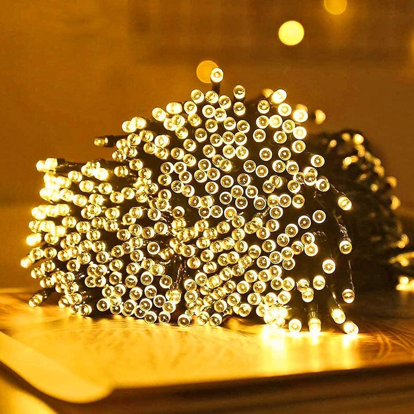 Cheffery Kerstverlichting voor buiten, werkt op batterijen, 30 m, 300 leds, warmwit, 2 x 15 m, kerstlichtketting met timer en 8 modi, waterdicht, voor tuin, balkon en kerstboom