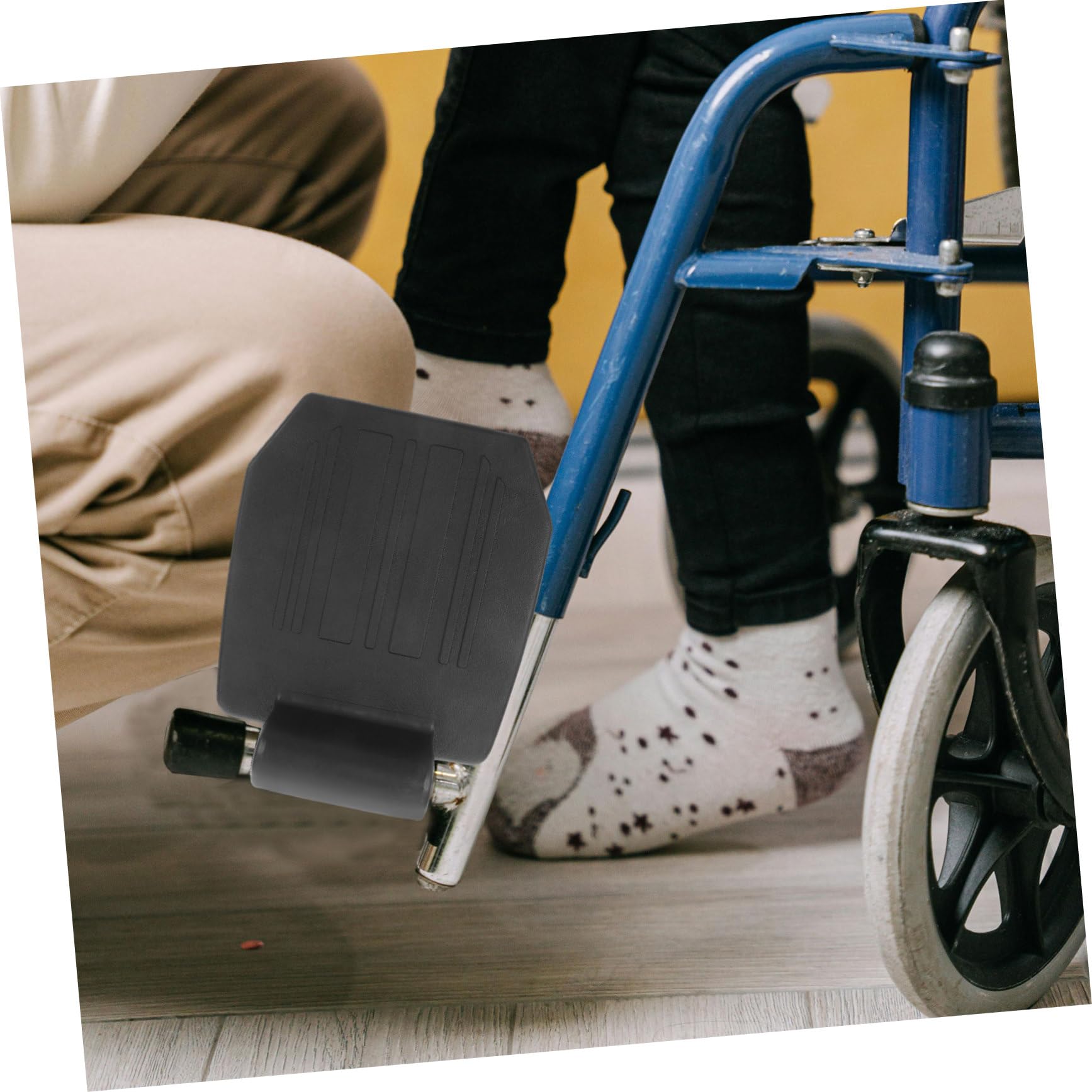Yardenfun Reposapiés Diámetro Adaptador 22mm para Usuarios Movilidad Reducida Paquete de 2 Piezas Silla de Ruedas de Pp Ligero y Fácil de Transportar