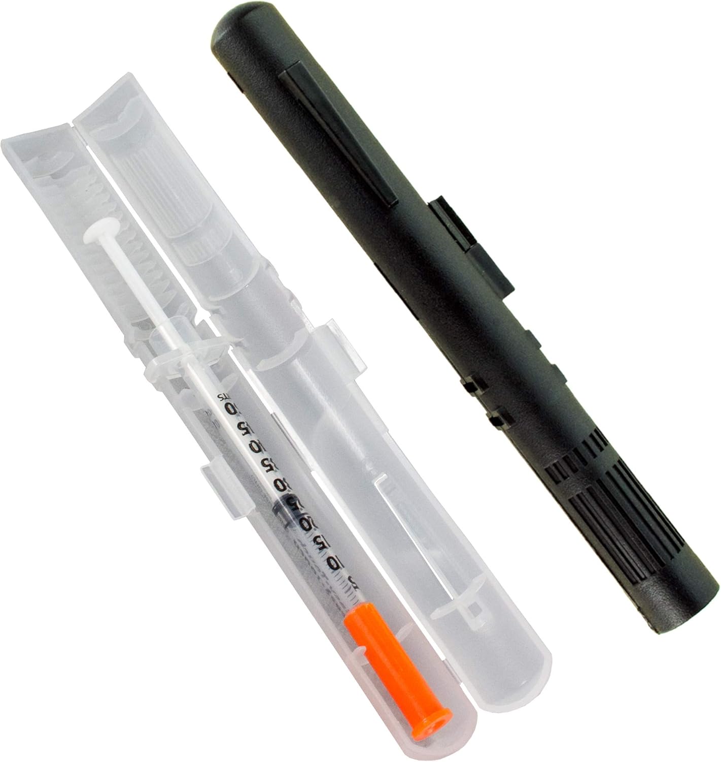 GMS Syringe Case - Portable Travel Insulin Carrying Case for Pre-Filled Syringes (2 Pack) (White/Black) : Health & Household