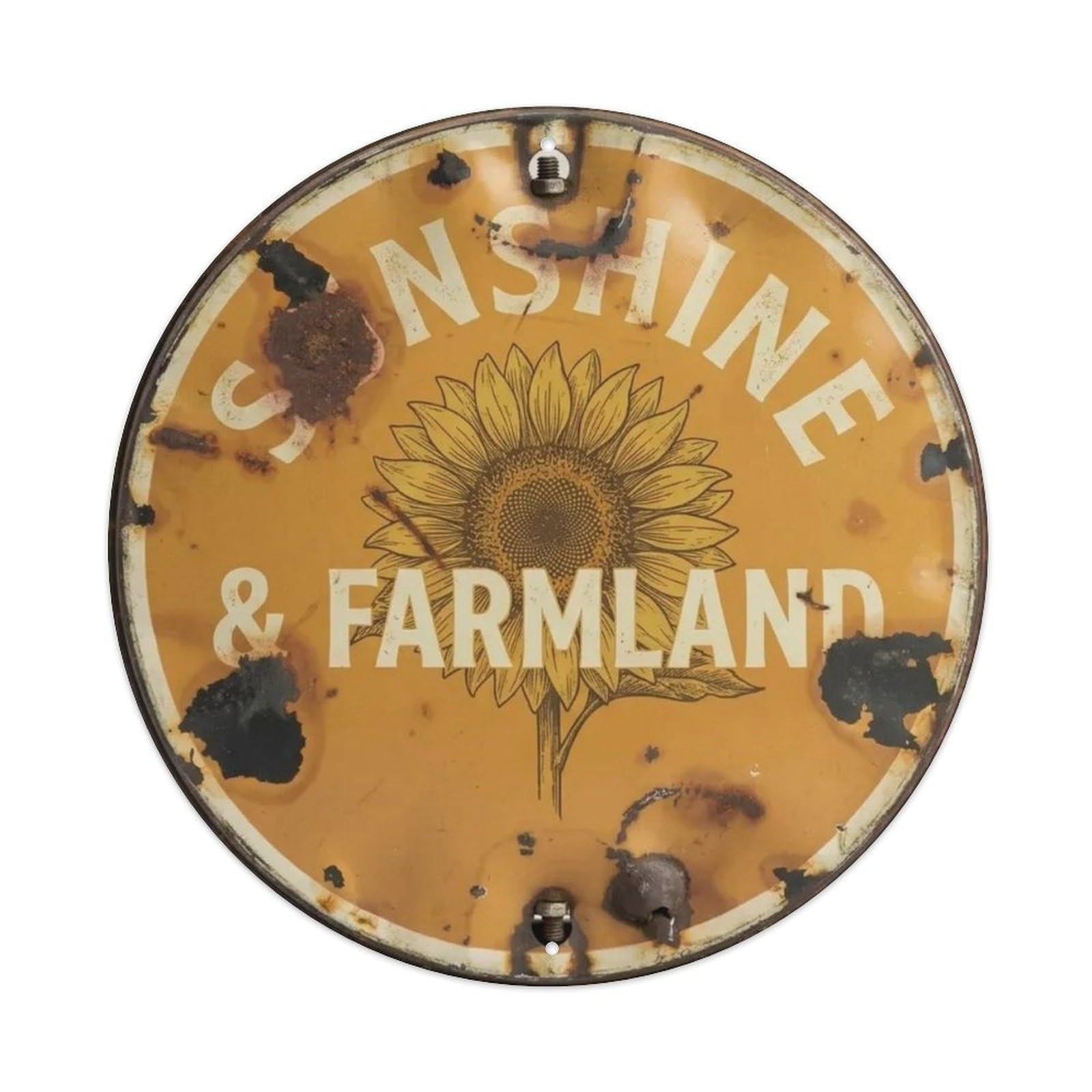 Sunflower Theme. Metal Tin Sign Plaque